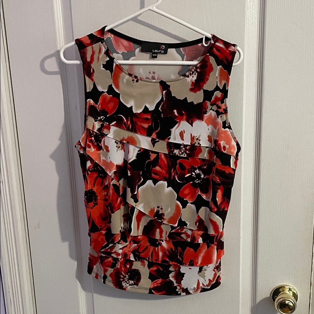 Laura Floral Sleeveless Top